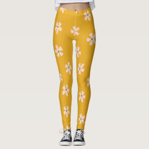 Leggings Mustard floral : vintage ditsy blender