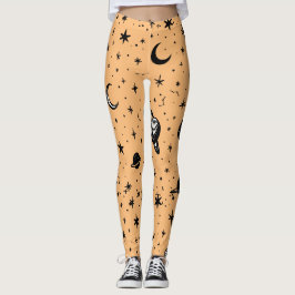 Leggings - Muster für Sternennachts- und Mondphase