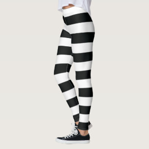 Leggings Mydeas   Bandes épaisses noires et blanches