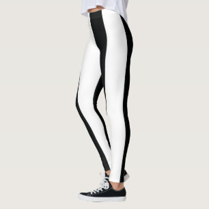 Leggings Mydeas   Bandes larges noires et blanches