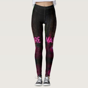 Leggings Mystère forêt d'épinette nature néon magenta signe