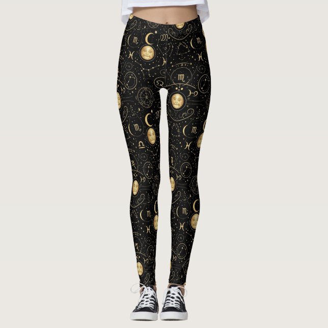 Leggings Mystic Zodiac Print (Devant)