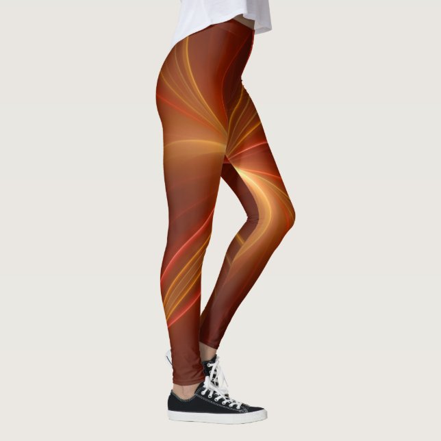 Leggings Mystique Abstrait Fractal Art Moderne Couleurs cha (Droite)