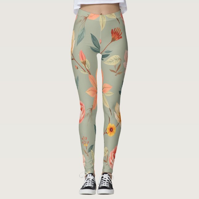 Leggings naturels dynamiques - Impression numériqu (Devant)