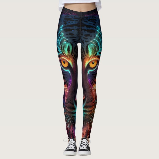 Leggings Natures sauvages de Tigre (Devant)