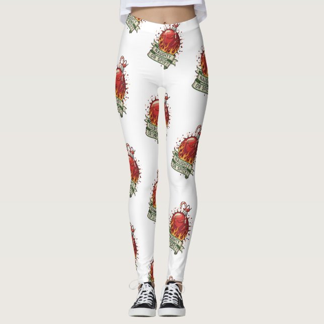 Leggings Naughty or Spicy Design (Devant)