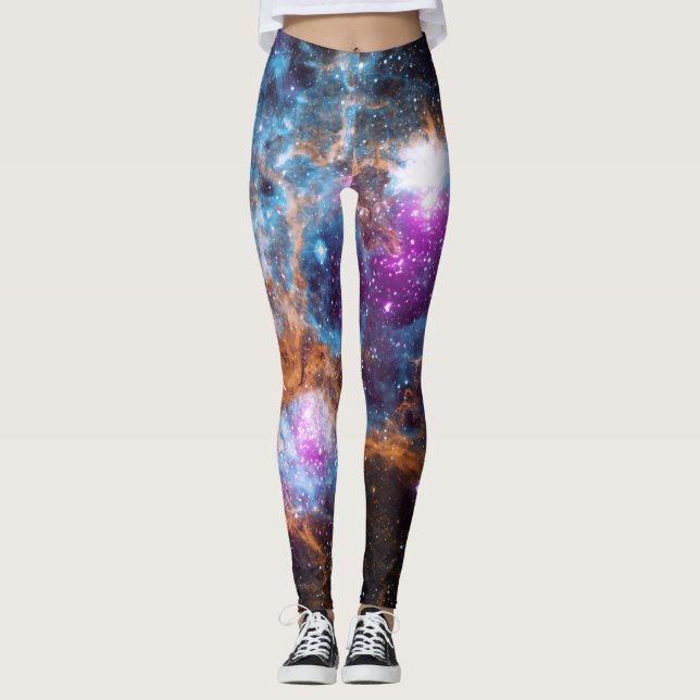 Leggings Nebula au homard - Pays d'hiver cosmique (Devant)