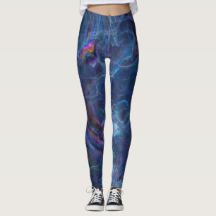 Leggings Nebula fractale Abstraite et morphe géométrique