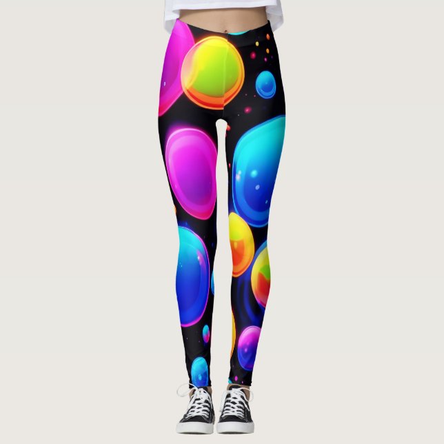 Leggings Nébuleuse de Bulles (Devant)