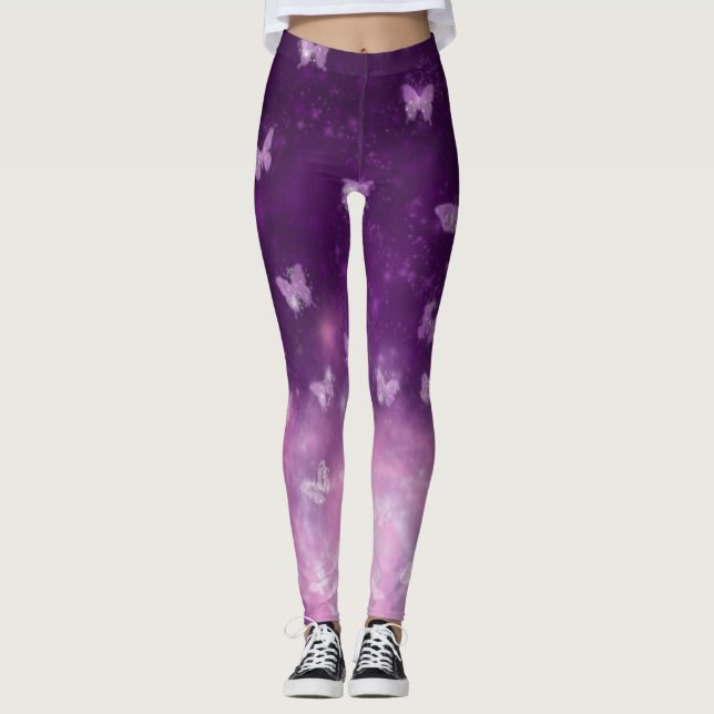 Leggings Nébuleuse de papillon (Devant)
