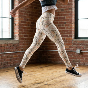 Leggings Née pour danser Brown ID277