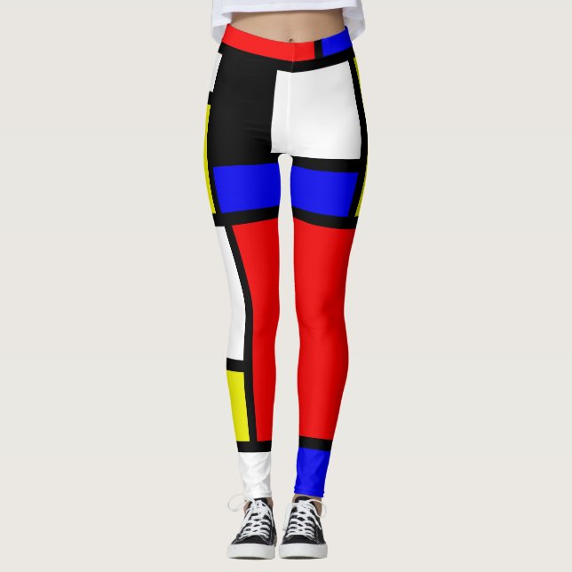 Leggings Neo-Plasticisme Pictorial Art Athlète (Devant)