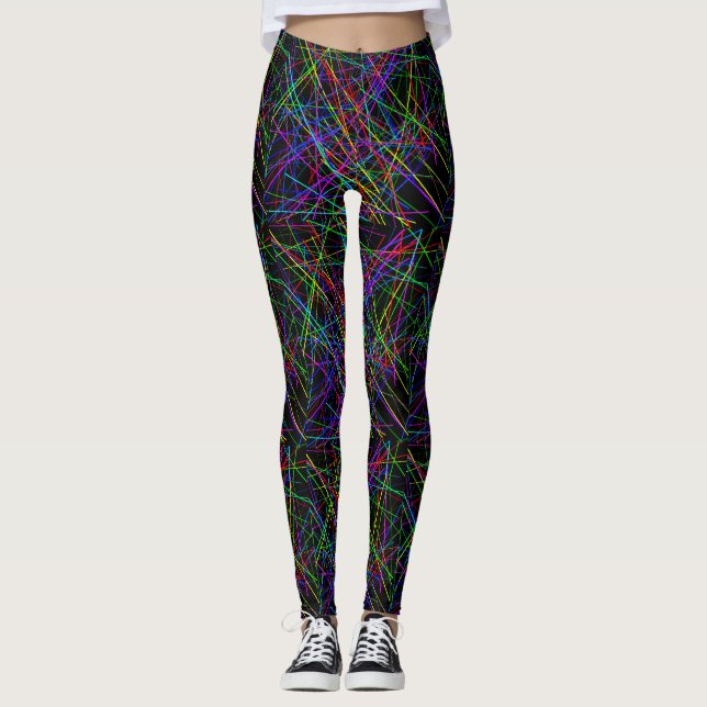 Leggings Neon Crosshatch : Grille infinie 2 (Devant)