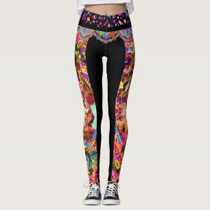 Leggings Néon de Bohème vintage de déesse