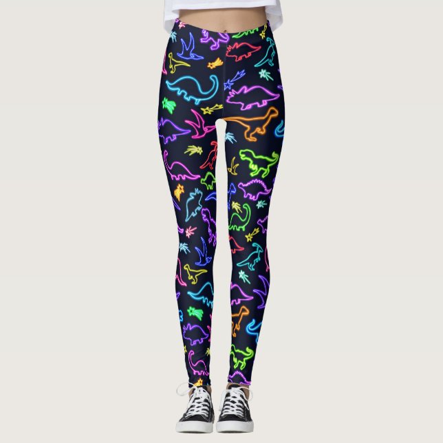 Leggings Neon Dinosaures (Devant)