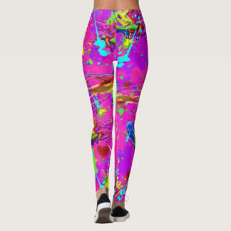 Leggings Neon est une peinture éclaboussée CBDOilPrincess  