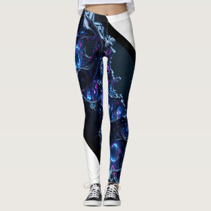 Leggings Neon Nexus : Structure Techno-Organique Intertissé