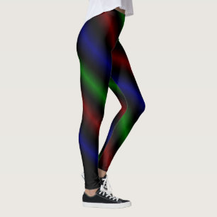 Leggings Neon Parallel Lines Motif,
