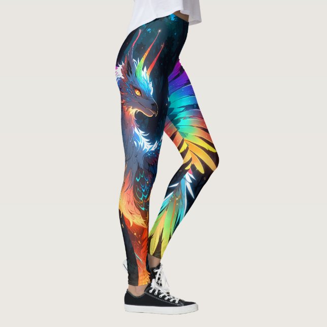 Leggings Neon Phoenix Bird (Droite)
