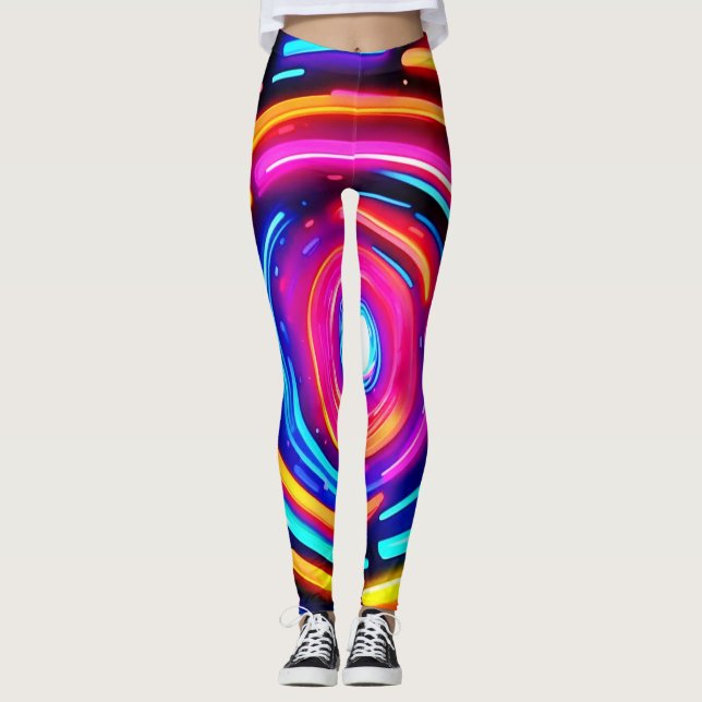 Leggings Neon Spiral Light Art (Devant)