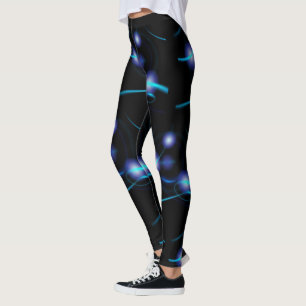 Leggings néons décoratifs aux formes brillantes