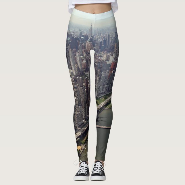 Leggings New York City près du fleuve (Devant)