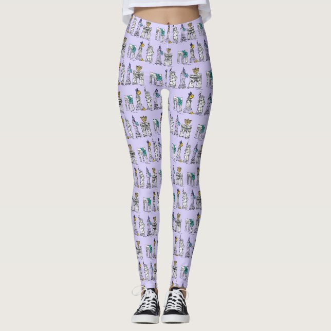 Leggings New York NYC Landmarks Hanoukka Jewish Holiday (Devant)
