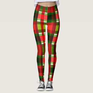 Leggings Noël À damiers Carrés Buffalo Plaid
