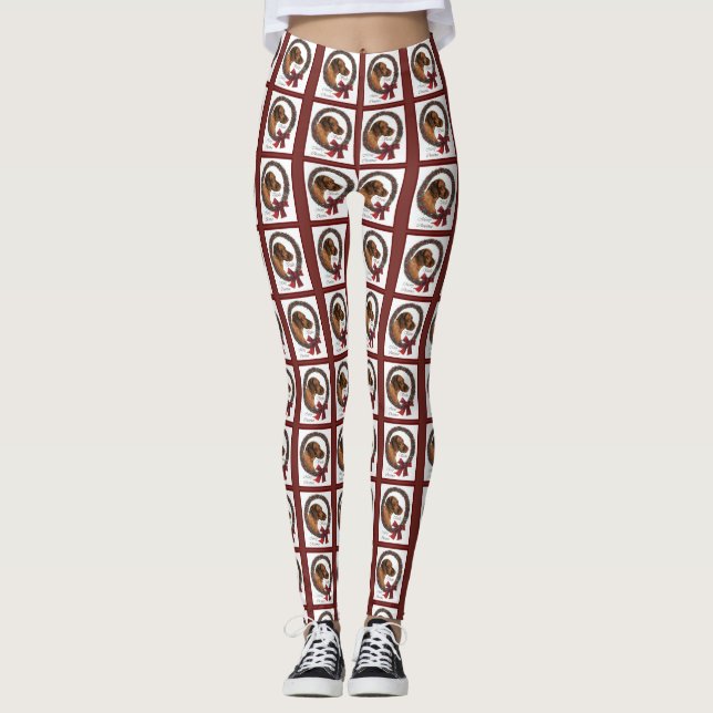 Leggings Noël aux amateurs de Vizsla (Devant)