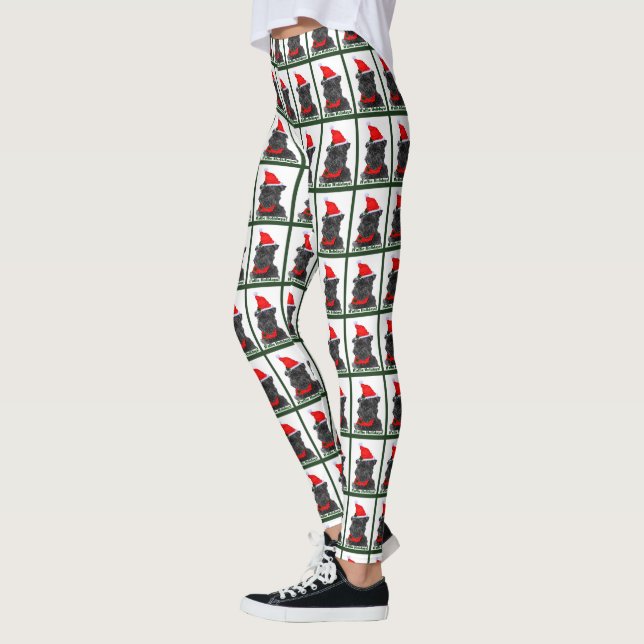 Leggings Noël d'Affenpinscher (Gauche)
