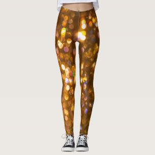 Leggings Noël d'or : Arrière - plan Abstrait désobéi