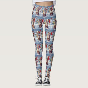 Leggings Noël en merveilleuse hivernale Staffordshire améri