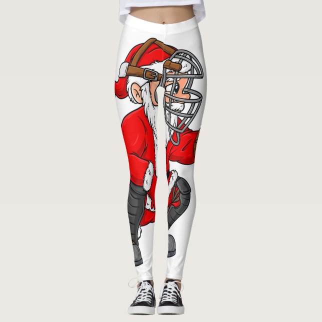 Leggings Noël Père Noël Capteur de baseball Garçons Filles (Devant)
