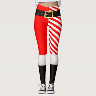 Leggings Noël père Noël+costumes+Rouge+coton+laine+peluc