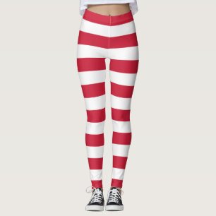 Leggings Noël rayures rouges et blanches d'Elf