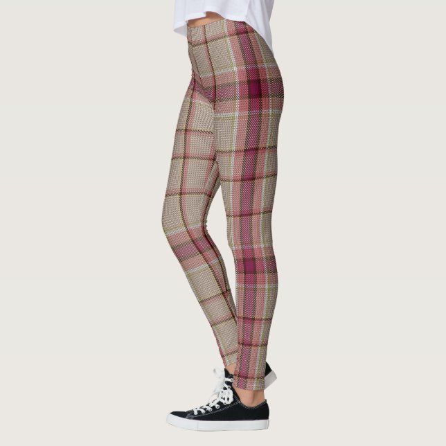 Leggings Noël Tartan rose (Gauche)