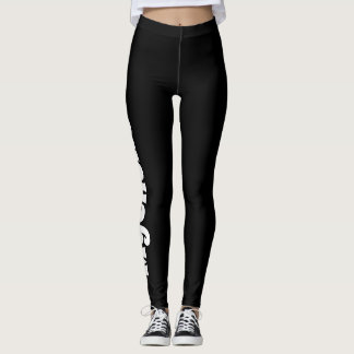 Leggings Noir & Blanc Rétro Yoga et Pilates Personnalisés