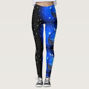 Leggings noir/bleu de vacances de Thunder_Cove de ciel