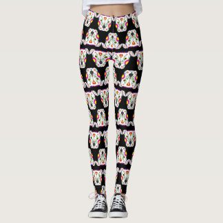 Leggings Noir de motif de Pitbull de Mexicain