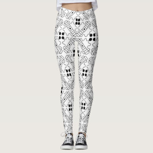Leggings Noir et beige