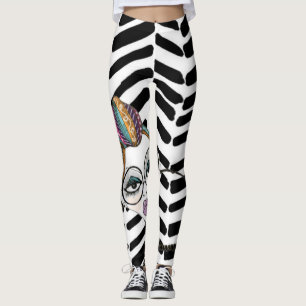 Leggings Noir et blanc enveloppés