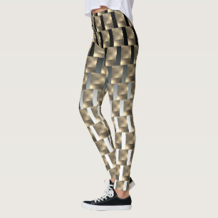Leggings Noir et blanc, grandes plaques dorées avec effet?