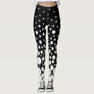 Leggings Noir et blanc pointillé