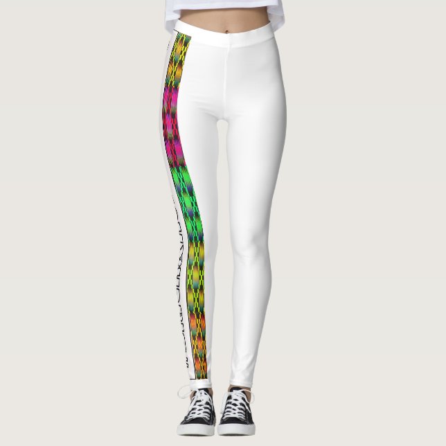 Leggings Noir et Remarquable histoire noire Kente design (Devant)