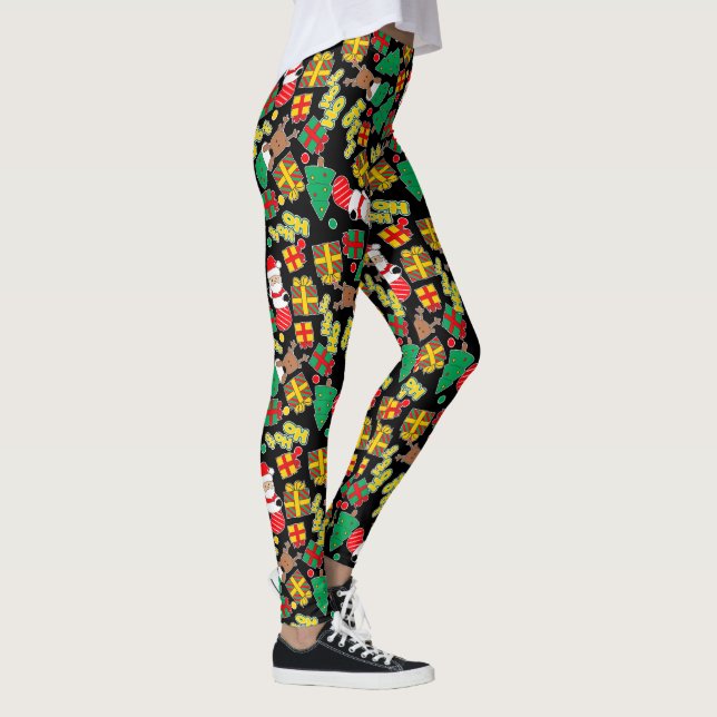 Leggings Noir - Ho Ho Père Noël (Droite)