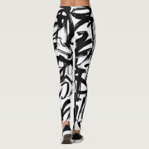 Leggings noirs et blancs Abstraits
