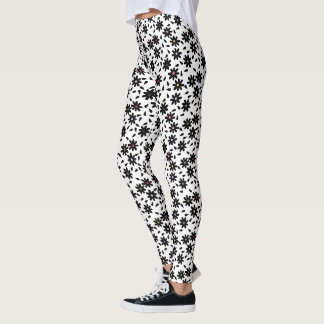 Leggings noirs et blancs inspirés du sac à farine