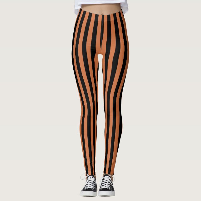 Leggings noirs et orange (Devant)