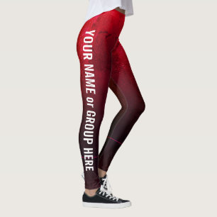 Leggings Nom de groupe personnalisé et légendes de texte