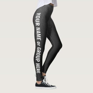 Leggings Nom du groupe personnalisé et texte Les jambes de